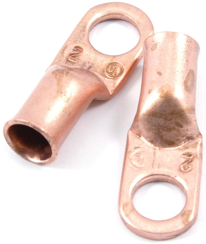 Forney 60105 Series Cable Lug, For: #2 Cable, 3/8 in Stud, #2 Wire, Copper, 2/CD