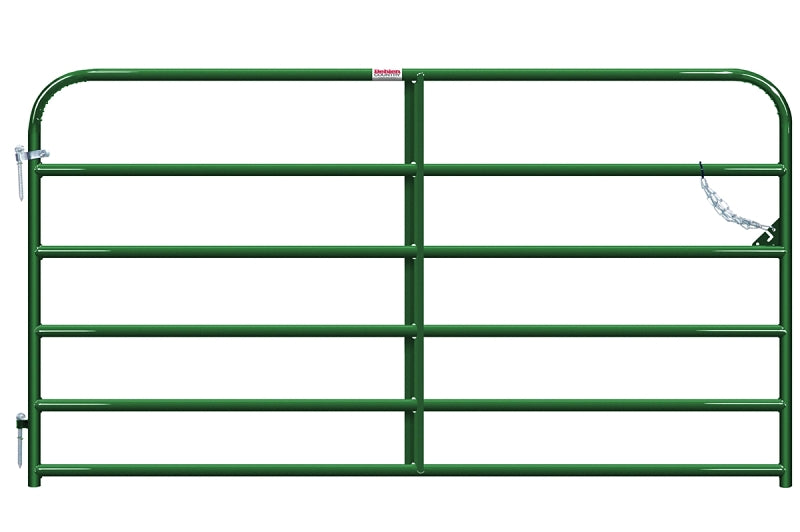 Behlen Country 40130082 Utility Gate, 8 ft W Gate, 50 in H Gate, 20 ga Frame Tube/Channel, Green