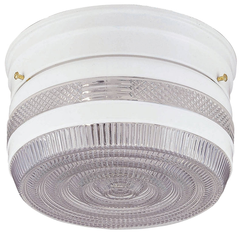 Boston Harbor F13WH01-6859CL-3L Single Light Ceiling Fixture, 120 V, 60 W, 1-Lamp, A19 or CFL Lamp, White Fixture