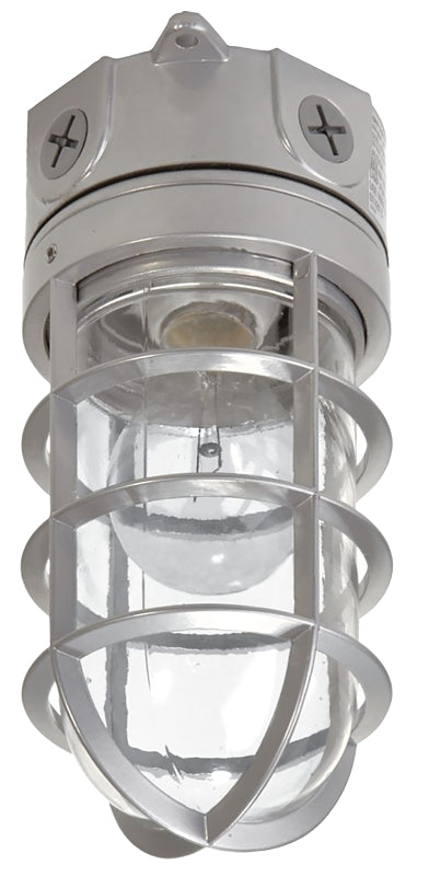 Eaton Lighting VT100G Vapor Tight Light Fixture, 120 VAC, 100 W, Incandescent Lamp, 1600 Lumens Lumens, Aluminum Fixture