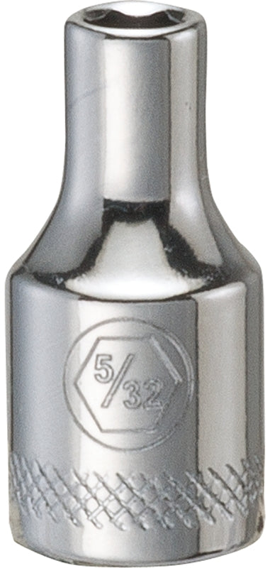 DeWALT DWMT86021OSP Hand Socket, 5/32 in Socket, 1/4 in Drive, 6-Point, Vanadium Steel, Polished Chrome