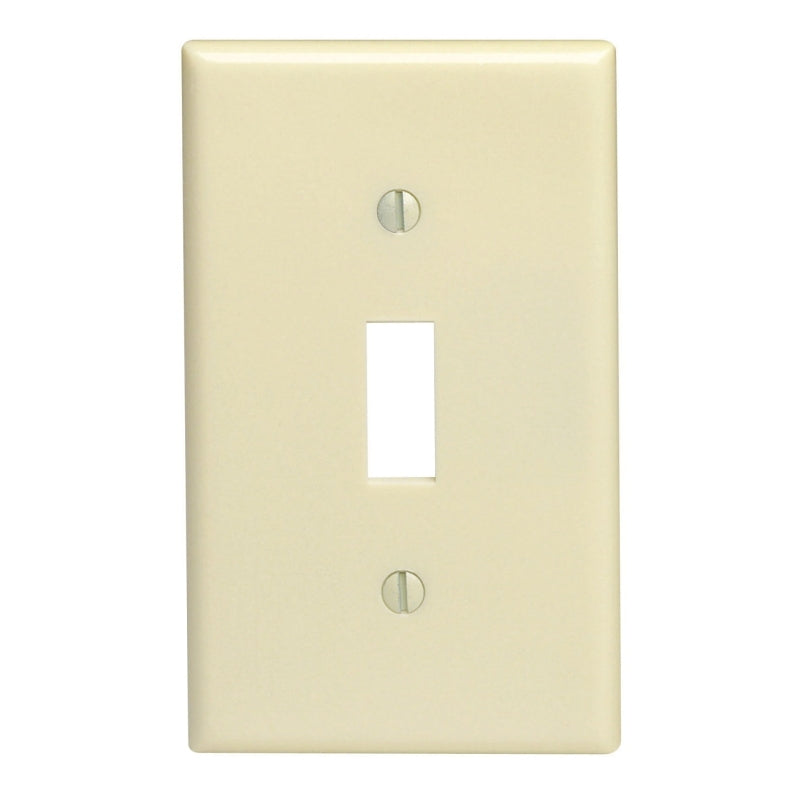 Leviton M25-86001-IMP Wallplate, 4-1/2 in L, 2-3/4 in W, 1 -Gang, Thermoset, Ivory, Smooth