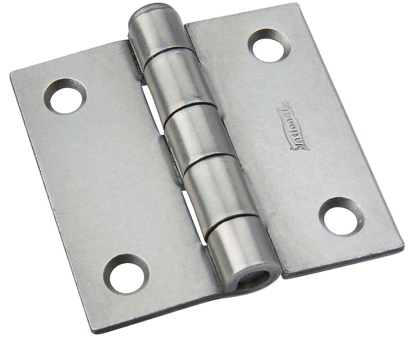 National Hardware N139-659 Broad Hinge, 2 in W Frame Leaf, 0.077 in Thick Frame Leaf, Cold Rolled Steel, Steel, 38 lb