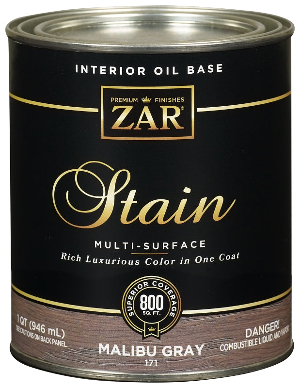 ZAR 17112 Stain, Malibu Gray, Liquid, 1 qt