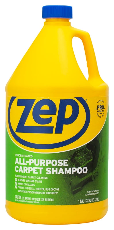 Zep ZUCEC128 Carpet Cleaner, 128 oz Bottle, Liquid, Pleasant, Clear