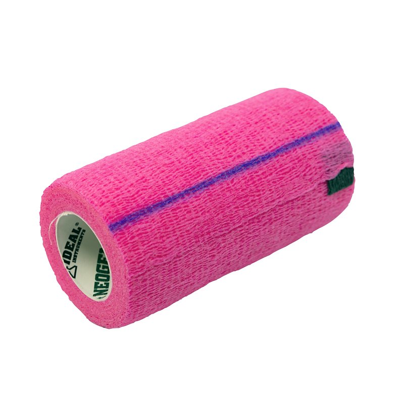 Neogen SyrFlex TA3400HP-E Cohesive Bandage, 5 yd L, 4 in W, Hot Pink