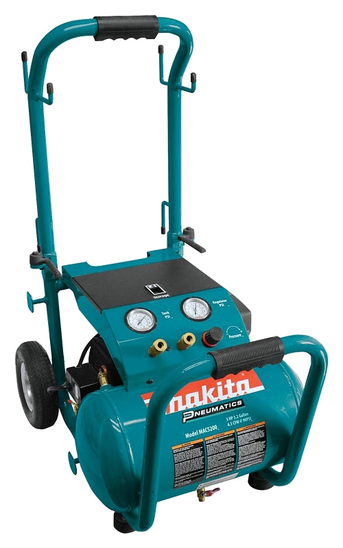 Makita Big Bore MAC5200 Electric Air Compressor, Tool Only, 5.2 gal Tank, 3 hp, 140 psi Pressure, 6.9 cfm Air