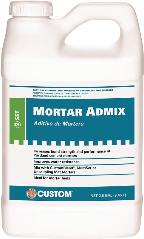 Custom AMA2 Thin-Set and Mortar Admix, Liquid, 2.5 gal, Bottle