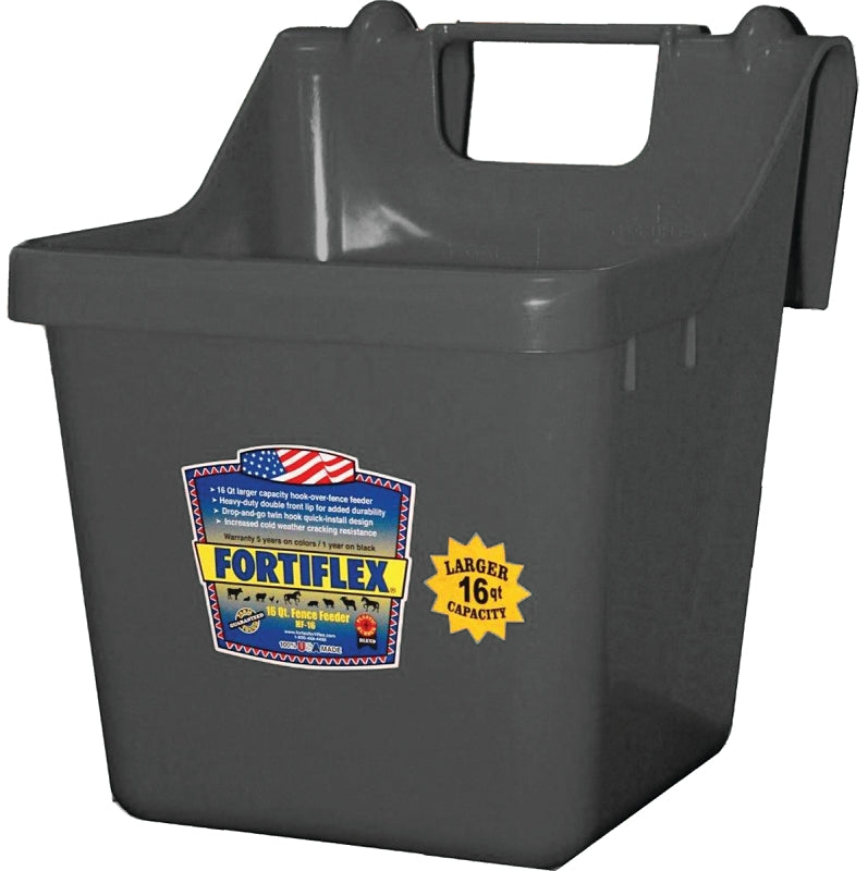 Fortex-Fortiflex 1301601 Bucket Feeder, Fortalloy Rubber Polymer, Black