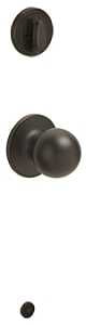 Schlage J Series JH59CNA716 Passage Knob, Metal, Aged Bronze, 2-3/8, 2-3/4 in Backset, 1-3/8 to 1-3/4 in Thick Door