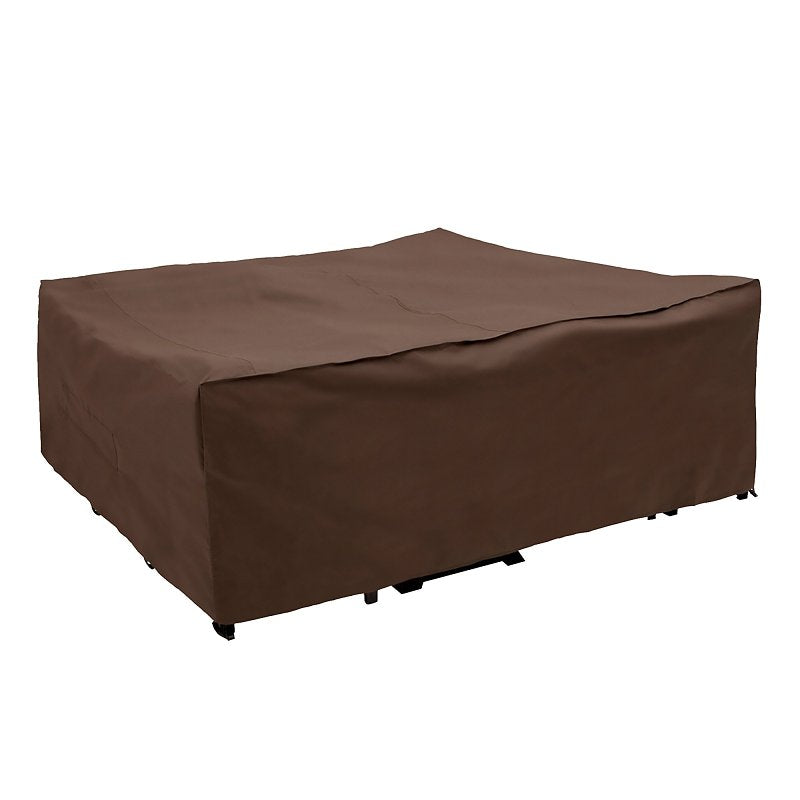 Mr. BAR-B-Q 07843BB Premium Patio Cover, 120 in L, 90 in W, 40 in H, Polyethylene, Brown