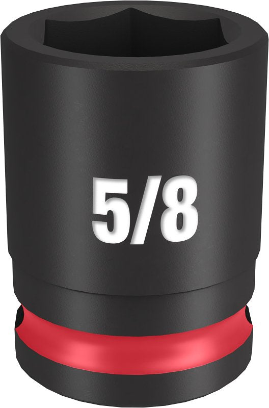 Milwaukee SHOCKWAVE Impact Duty Series 49-66-6108 Shallow Impact Socket, 5/8 in Socket, 3/8 in Drive, Square Drive