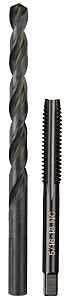 Milwaukee 49-57-5542 Drill and Tap Bit, HCS, Black Oxide, Specifications: 5/16-18 NC Straight Flute Plug Tap, F Drill