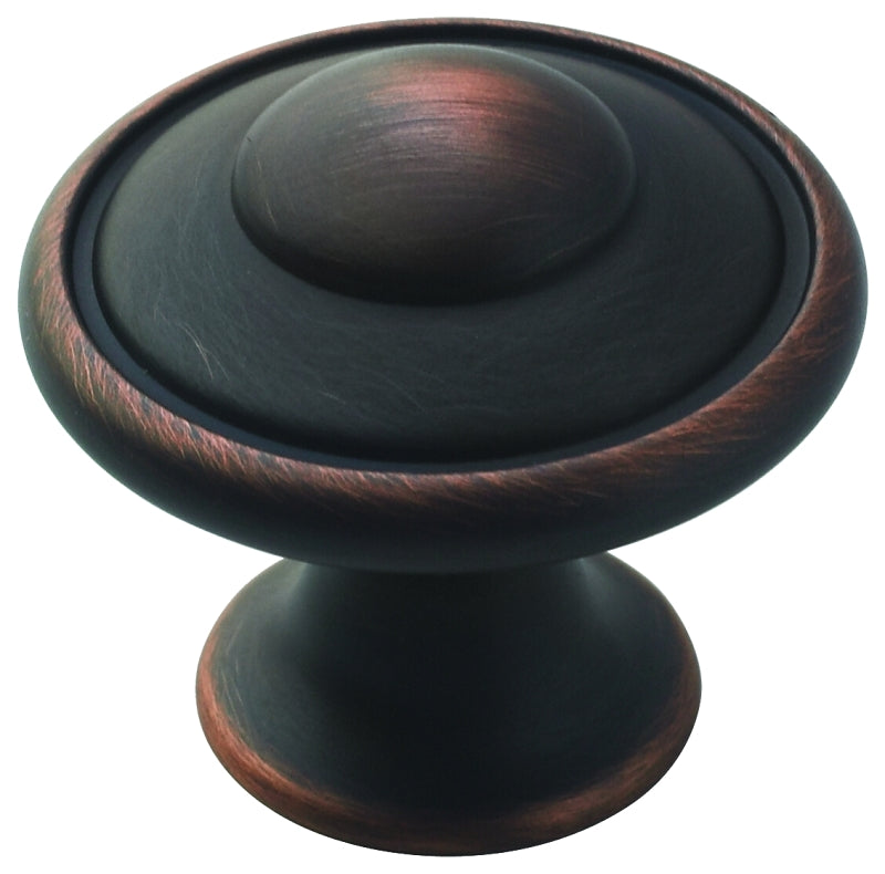 Amerock Allison Value Series BP53002ORB Cabinet Knob, 1-1/16 in Projection, Zinc, Oil-Rubbed Bronze