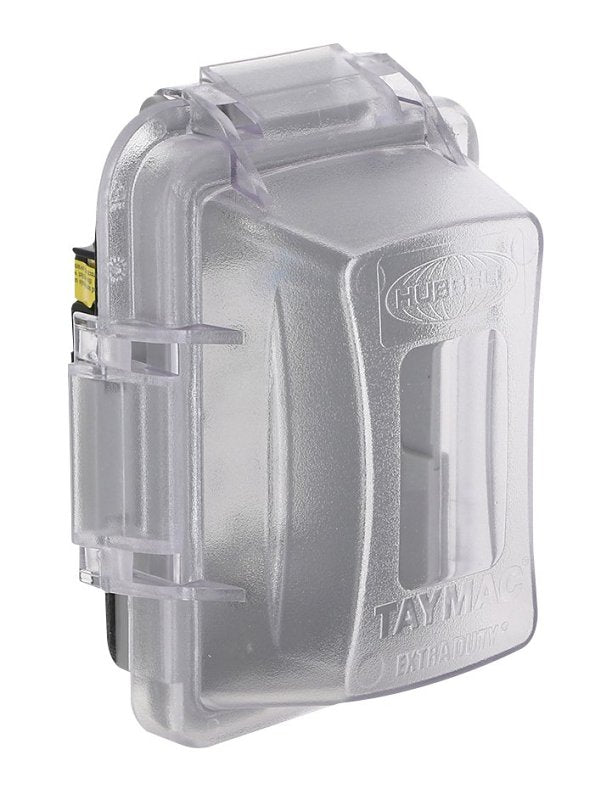 TayMac Extra Duty Series MG420CS Complete In-Use Cover Kit, 3.01 in L, 4.53 in W, 1-Gang, Aluminum, Clear