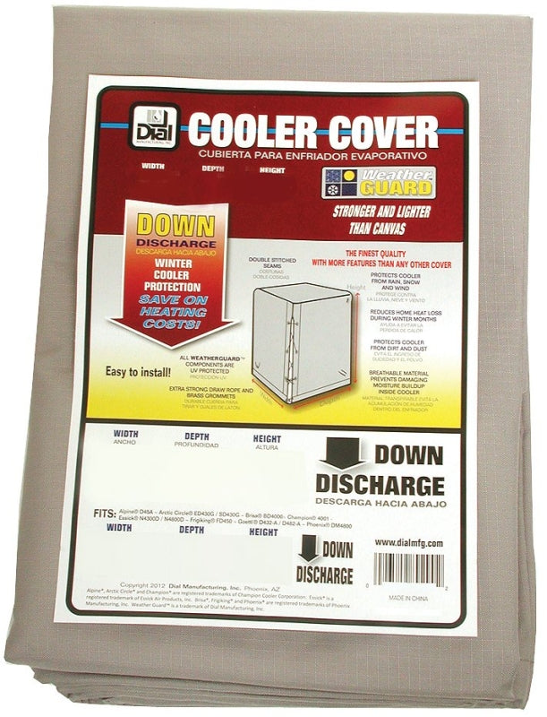 Dial 8946 Evaporative Cooler Cover, 37 in W, 37 in D, 45 in H, Polyester