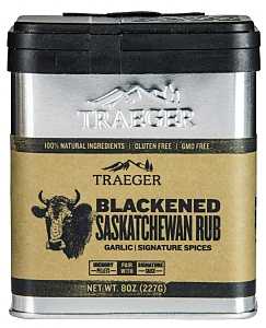 Traeger SPC178 Blackened Saskatchewan Rub, Garlic Flavor, 8.25 oz Tin