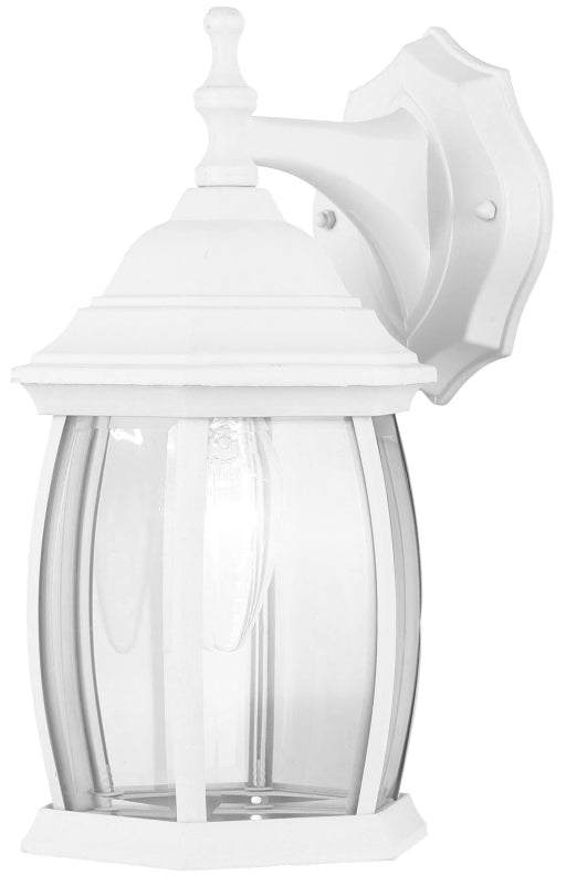 Canarm IOL1211 Outdoor Lantern, 120 V, 100 W, Incandescent Lamp, Aluminum/Steel Fixture, White Fixture