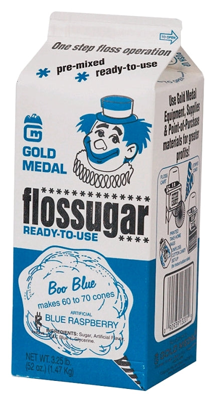 Gold Medal 3201 Cotton Candy, Boo Blue Flavor, 3.25 lb Carton