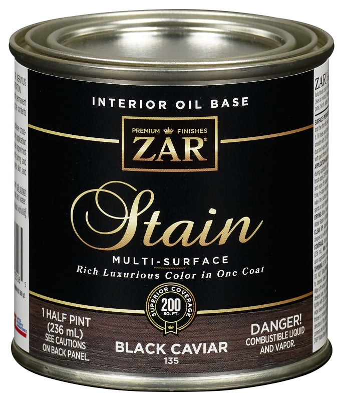 ZAR 13506 Interior Stain, Black Caviar, Liquid, 0.5 pt