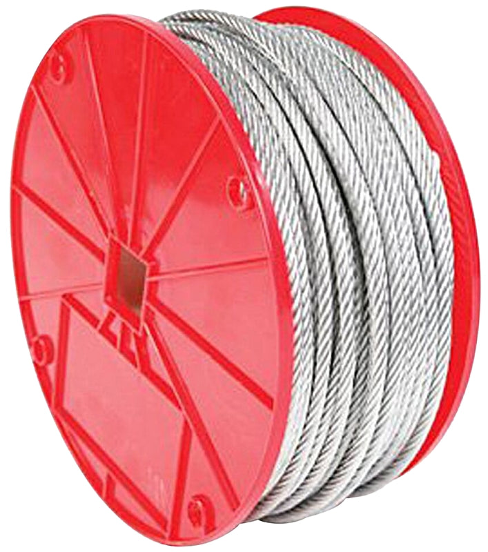 BARON 695937 Cable, 3/16 in Dia, 250 ft L, Steel, Galvanized