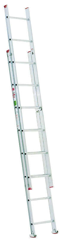 Werner D716-2 Extension Ladder, 15 ft H Reach, 200 lb, Aluminum