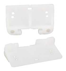 US Hardware WP-8814C Drawer Guide, Plastic, White, 2/CD