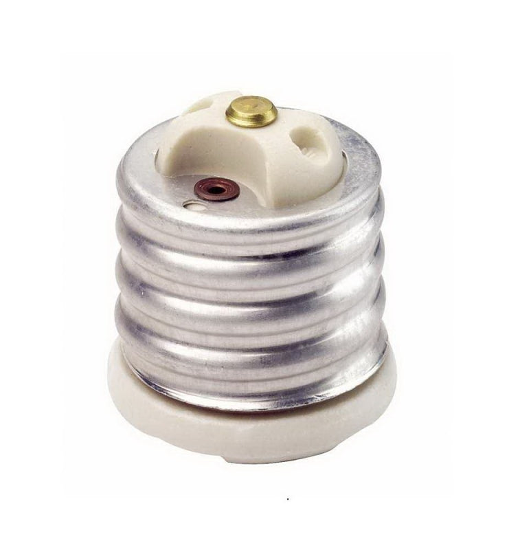 Leviton 000-08681-000 Adapter, 660 W, Aluminum/Glazed Porcelain, White