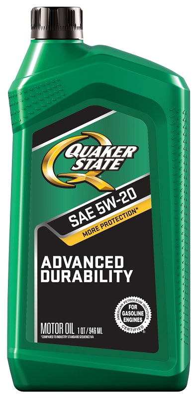 Quaker State Advanced Durability 550035082 Motor Oil, 5W-20, 1 qt Bottle