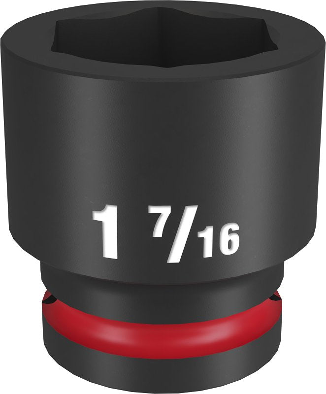 Milwaukee SHOCKWAVE Impact Duty Series 49-66-6314 Shallow Impact Socket, 1-7/16 in Socket, 3/4 in Drive, Square Drive