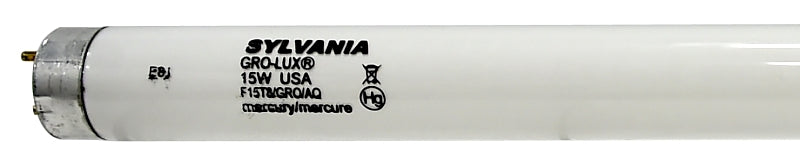 Sylvania 21657 Fluorescent Bulb, 15 W, T8 Lamp, Medium Lamp Base, 325 Lumens, 7500 hr Average Life