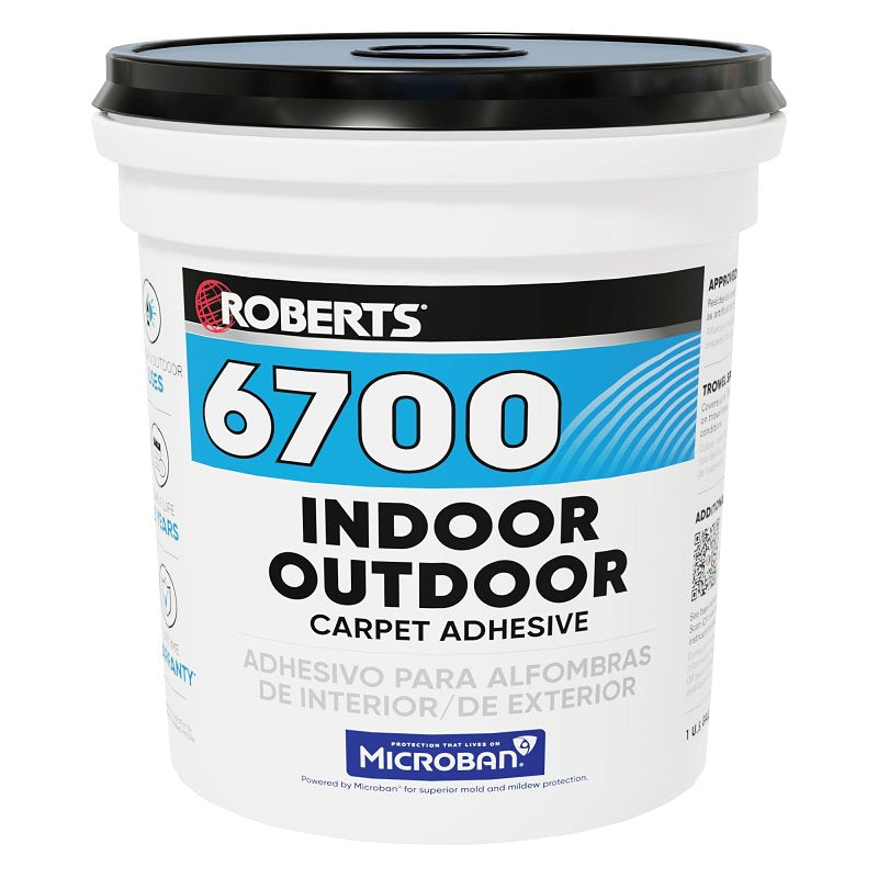 Roberts 6700-1 Carpet Adhesive, Cream, 1 gal, Pail