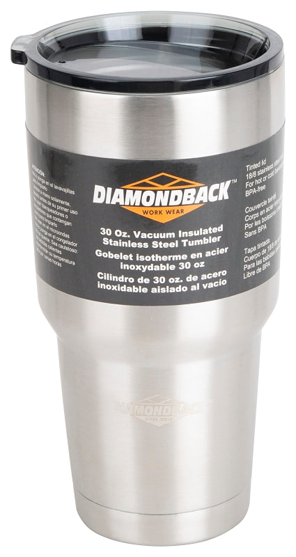 Diamondback BP-Y01O Vacuum Insulated Tumbler, 30 oz Capacity, Stainless Steel, Insulated