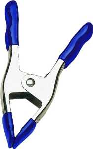 Irwin 222601 Spring Clamp with Soft Grip Pad, 1 in Clamping, Steel, Blue/Silver