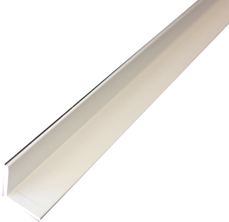 M-D 61150 Angle Stock, 1 in L Leg, 72 in L, 1/16 in Thick, Aluminum, Mill