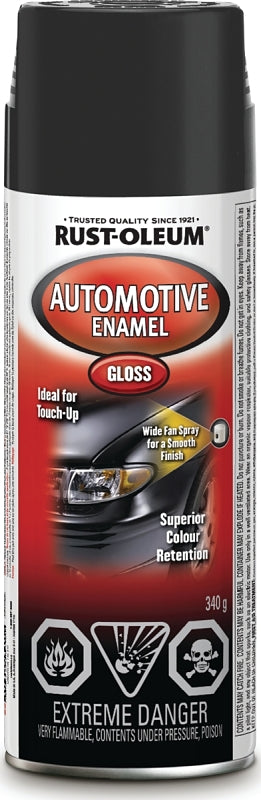 Rust-Oleum Automotive 258409 Automotive Spray Paint, Gloss, Black, 340 g, Can