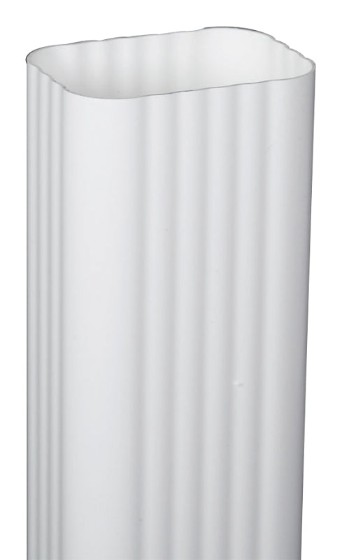 Amerimax M0593 Roofing Gutter, 10 ft L, 3 in W, Vinyl, Traditional White