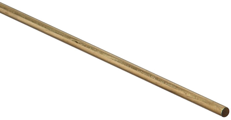 Stanley Hardware N215-228 Rod, 1/8 in Dia, 36 in L, Brass