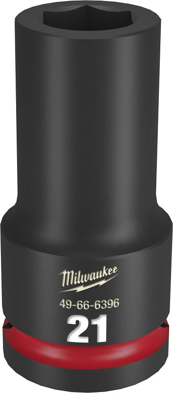 Milwaukee SHOCKWAVE Impact Duty Series 49-66-6400 Deep Impact Socket, 25 mm Socket, 3/4 in Drive, Square Drive, 6-Point