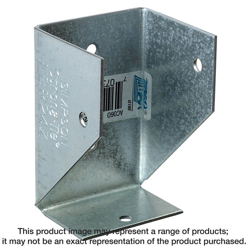 Simpson Strong-Tie FBR FBR24Z Fence Bracket, 1-9/16 in W, 18 ga Thick Material, Steel, ZMAX®; Galvanized