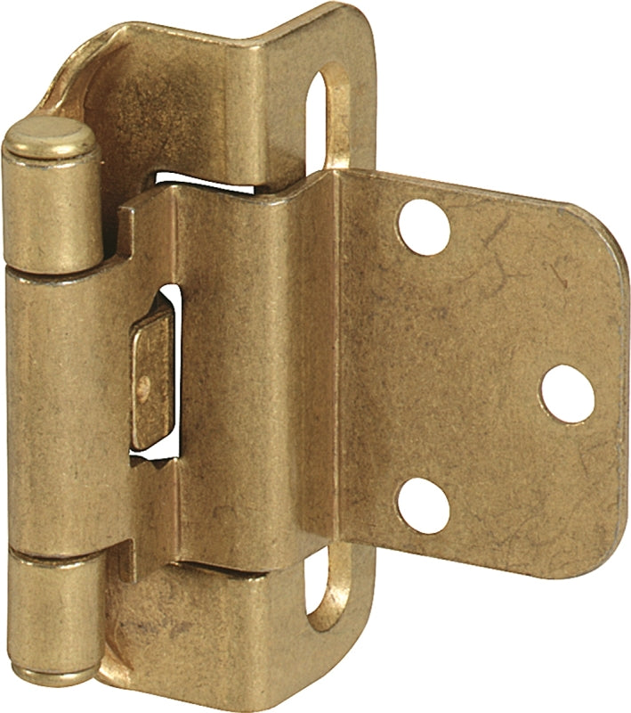 Amerock BPR7565BB Cabinet Hinge, 3/8 in Inset, Burnished Brass