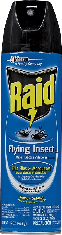 Raid 81666 Flying Insect Killer, Liquid, Spray Application, 15 oz