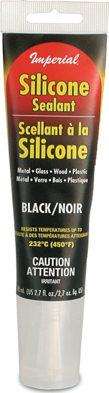 Imperial KK0309 Silicone Sealant, Paste, Black, 2.7 oz Tube