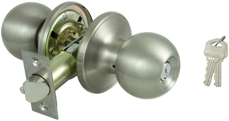 ProSource Entry Knob, Stainless Steel, KW1, KA3 Keyway, 3 Grade
