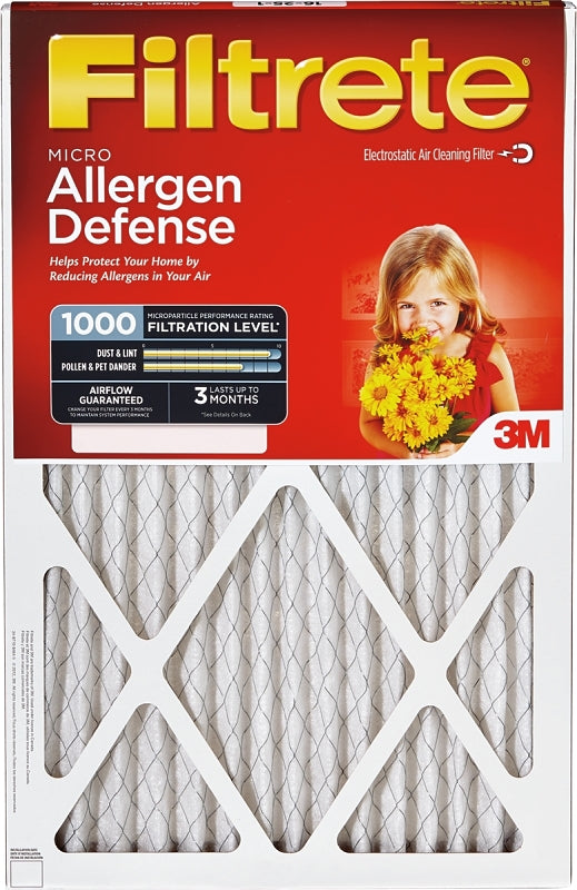 Filtrete 9801-2PK-HDW Air Filter, 25 in L, 16 in W, 11 MERV, 1000 um MPR