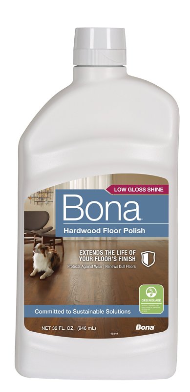 Bona WP500351001 Floor Polish, 32 oz, Liquid, White