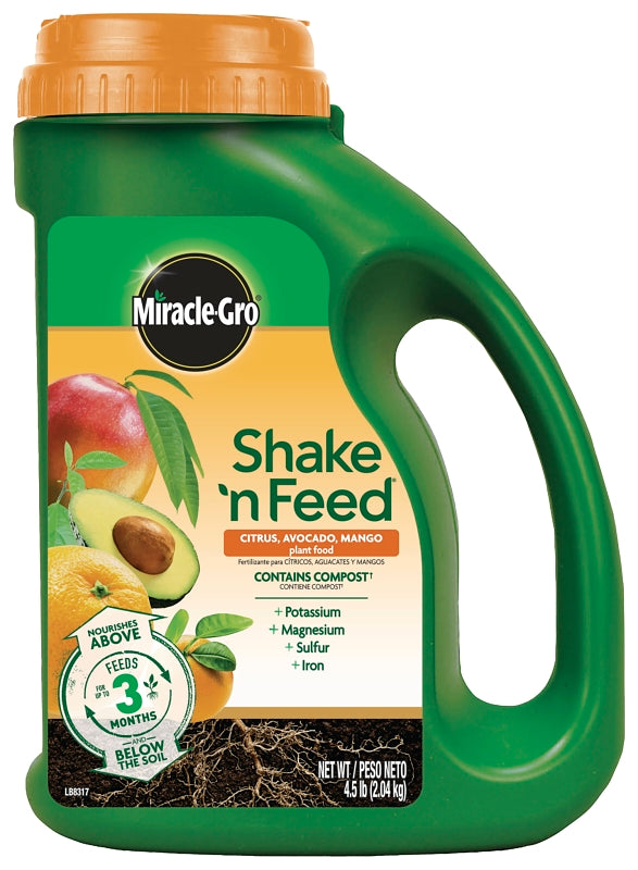 Miracle-Gro 3002710 Plant Food, 4.5 lb, Granular, 8-2-10 N-P-K Ratio