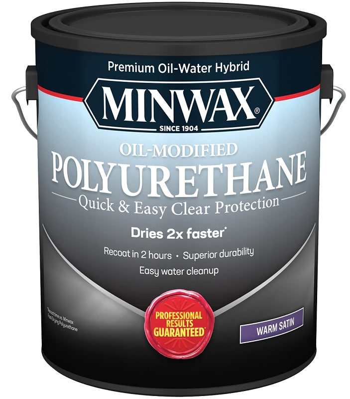 Minwax 710330000 Polyurethane, Liquid, Clear, 1 gal, Can