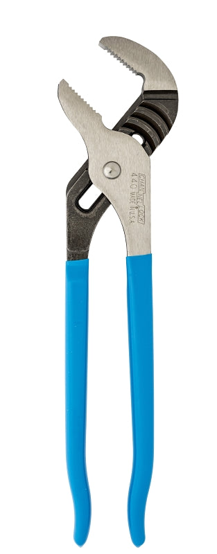 CHANNELLOCK 440 Tongue and Groove Plier, 12 in OAL, 2-1/4 in Jaw Opening, Blue Handle, Cushion-Grip Handle