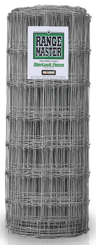 Rangemaster 6981 Staylock Fence, 330 ft L, 48 in H, 12-1/2 Gauge, Steel, Galvanized